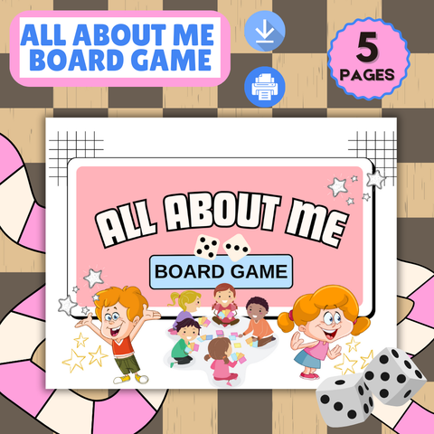 All About Me Board Game – Printable Back to School Icebreaker for Kids