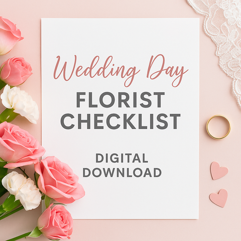 Wedding Day Florist Checklist | Printable PDF for Wedding Floral Prep & Setup | Florist Business Tool for Wedding Planning Day