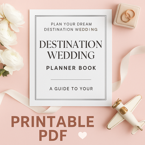 Destination Wedding Planner Book | Printable Guide & Travel Binder | Destination Wedding Organizer PDF | Honeymoon & Guest Planning