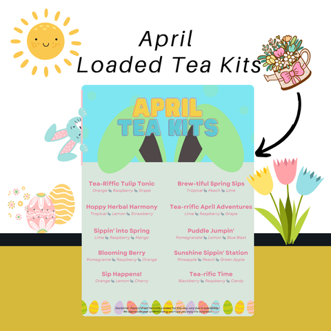 April Tea Kit – 12 Bunny-Inspired Loaded Teas | Spring Energy Set