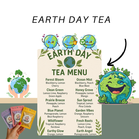 Earth Day Loaded Tea Kit – 12 Herbal Tea Recipes | Natural Energy & Hydration | Limited Edition Eco Vibes
