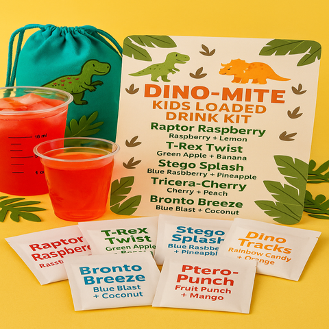 Dino-Mite Kids Loaded Drink Kit – Caffeine-Free Dinosaur-Themed Tea Kit
