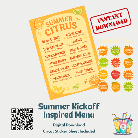 Summer Citrus Distributor Kit – 12 Orange Boost Drinks + Stickers