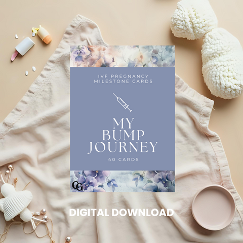 IVF Pregnancy Milestone Cards Printable | 40 Fertility Journey Moments | Digital Download for IVF Moms