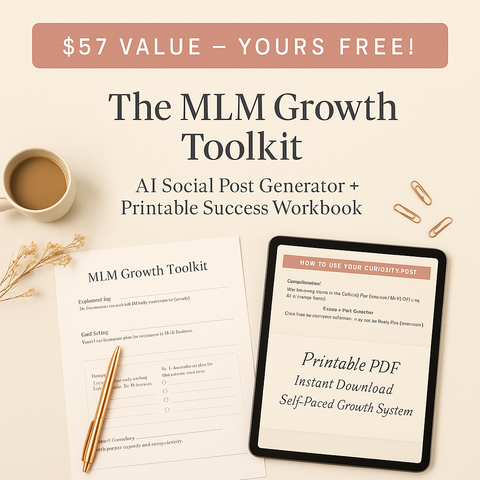 The MLM Growth Toolkit | Curiosity Post Generator + Printable Workbook