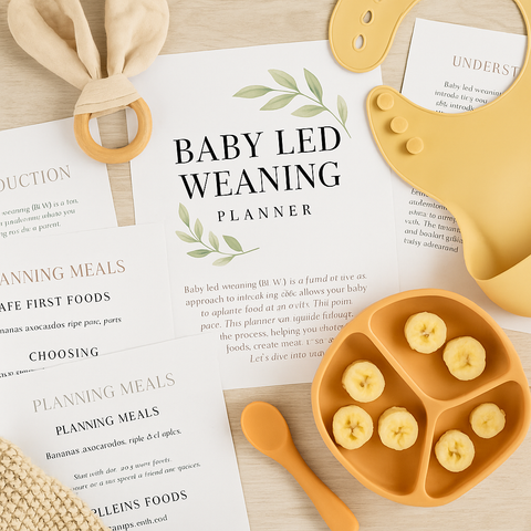 Baby Led Weaning Planner Printable | Feeding Schedule, Meal Tracker & Notes | Instant Download Baby Feeding PDF