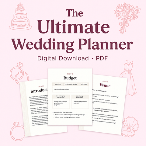 The Ultimate Wedding Planner Printable • 60+ Page Editable Bridal Planner • Instant Download PDF for Brides